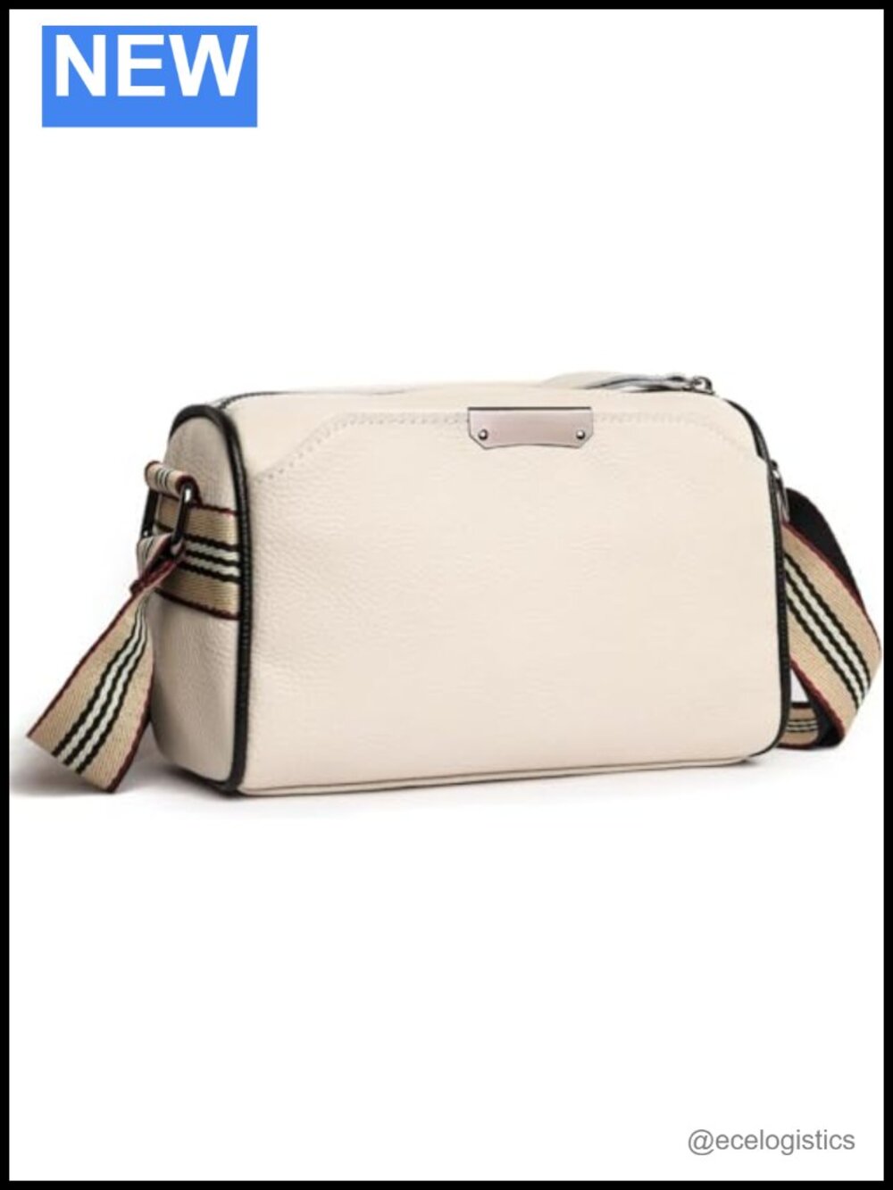 Luxury Genuine Leather Crossbody Bag, Wide Adjustable Strap, Timeless Design